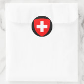 Schweizer Wappen-Aufkleber Runder Aufkleber (Tasche)