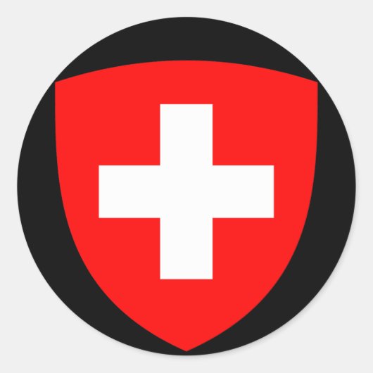 Schweizer Wappen-Aufkleber Runder Aufkleber (Vorderseite)