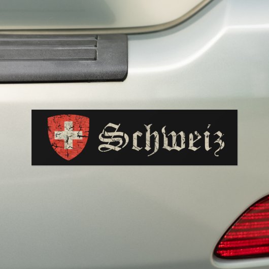 Schweizer Wappen, beunruhigt Autoaufkleber (Auf Auto)