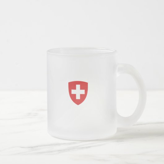 Schweizer Wappen - die Schweiz-Andenken Mattglastasse (Rechts)
