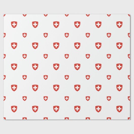 Schweizer Wappen Geschenkpapier (Flach)