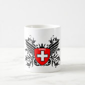 Schweizer Wappen mit Flügel Kaffeetasse (Mittel)