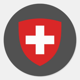 Schweizer Wappen - Schweiz Souvenir Runder Aufkleber