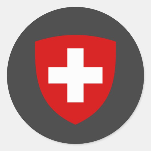 Schweizer Wappen - Schweiz Souvenir Runder Aufkleber (Vorderseite)
