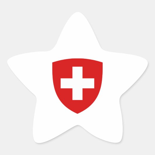 Schweizer Wappen - Schweiz Souvenir Stern-Aufkleber (Vorderseite)
