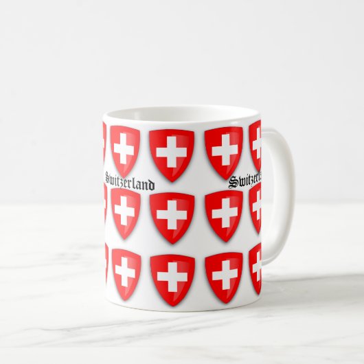 Schweizer Wappen Schweizer Text Souvenir Kaffeetasse (VorderseiteRechts)