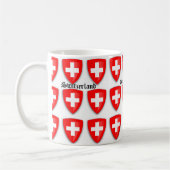 Schweizer Wappen Schweizer Text Souvenir Kaffeetasse (Links)