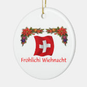Schweizer Weihnachten Keramik Ornament (Links)