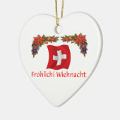 Schweizer Weihnachten Keramikornament (Links)