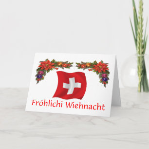 Schweizer Weihnachtsfest Feiertagskarte