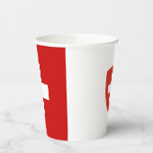 Schweizerische Fahnenwappen Pappbecher (Links)