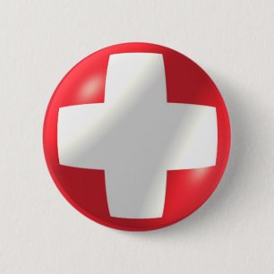 Schweizerische Flagge mit Schaltfläche für die B Button