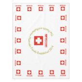 Schweizerische Flagge Personalisiert Tischdecke (Vorderseite)