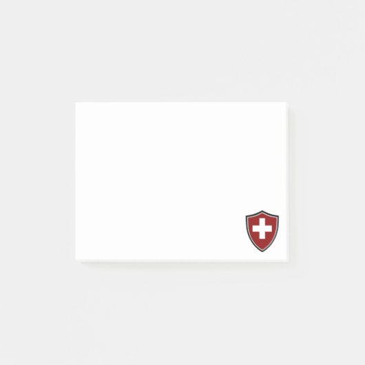 Schweizerische Flagge Post-it Klebezettel (Vorderseite)