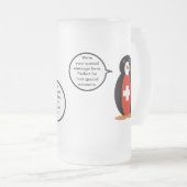 Schweizerische Flagge Vortrag Frau Penguin Persona Mattglas Bierglas (VorderseiteRechts)