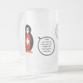 Schweizerische Flagge Vortrag Frau Penguin Persona Mattglas Bierglas (Vorderseite Links)