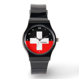 Schweizerische Flaggenwache, Kreuz, Schweiz /sport Armbanduhr