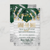 Schweizerische Käsesehne Streichellichter Lace Gol Save The Date (Vorne/Hinten)