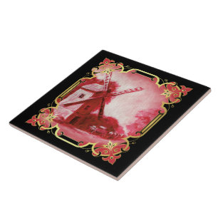 Schweizerische/norwegische/Holländische Windmühle- Fliese