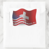 Schweizerische Wave Flag Rechteckiger Aufkleber (Tasche)