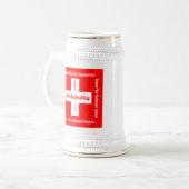 Schweizerischer Nationalfeiertag in vier Sprachen Bierglas (Vorderseite Links)