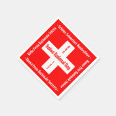 Schweizerischer Nationalfeiertag in vier Sprachen Serviette (Ecke)