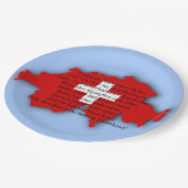 Schweizerischer Nationalfeiertag, Schweiz, Psalm S Pappteller (Schrägansicht)