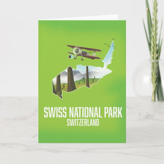 Schweizerischer Nationalpark, Schweiz Karte (Vorderseite)