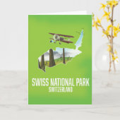 Schweizerischer Nationalpark, Schweiz Karte (Gelbe Blume)