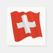 Schweizerisches Flaggenpapier Napkins Serviette (Vorderseite)
