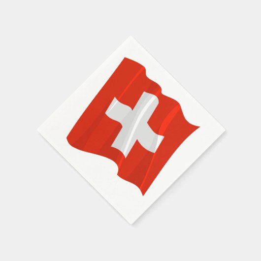 Schweizerisches Flaggenpapier Napkins Serviette (Ecke)