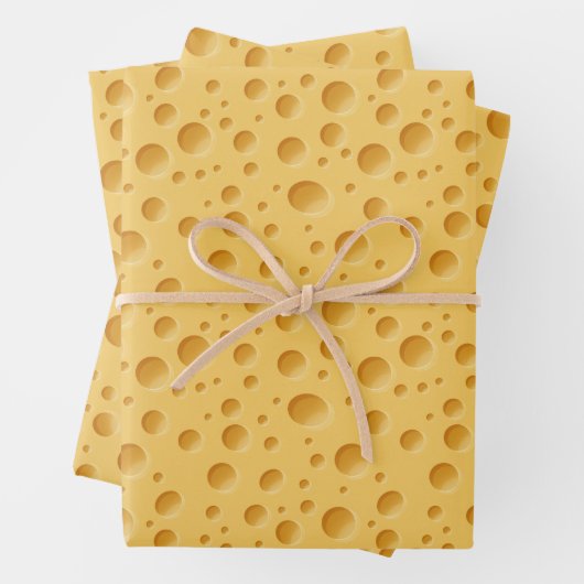 Schweizerisches Käsemuster Geschenkpapier Set (Beispiel)