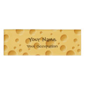 Schweizerisches Käsemuster Namenschild (Vorderseite)