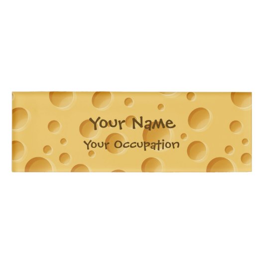 Schweizerisches Käsemuster Namenschild (Vorderseite)