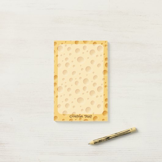 Schweizerisches Käsemuster Post-it Klebezettel (Auf Schreibtisch)