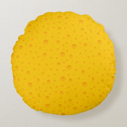 Schweizerisches Käsemuster Rundes Kissen (Vorderseite)
