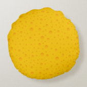 Schweizerisches Käsemuster Rundes Kissen (Rückseite)