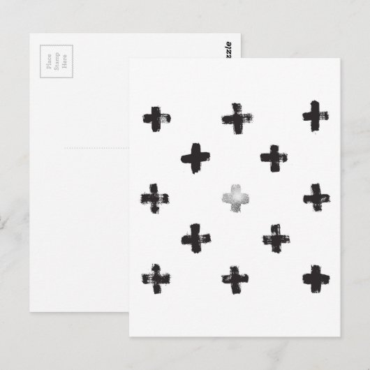 Schweizerisches Kreuzmuster Postkarte (Vorne/Hinten)