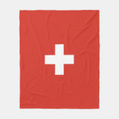 Schweizflagge Fleecedecke (Vorderseite)