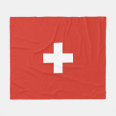 Schweizflagge Fleecedecke (Vorderseite (Horizontal))