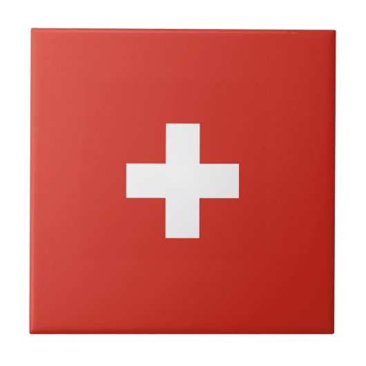 Schweizflagge Fliese (Vorderseite)
