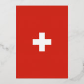 Schweizflagge Folieneinladung (Vorderseite)