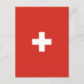 Schweizflagge Postkarte (Vorderseite)