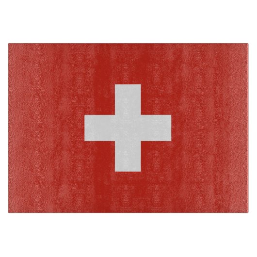 Schweizflagge Schneidebrett (Vorderseite)