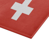 Schweizflagge Schneidebrett (Ecke)