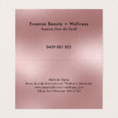 Schwelende Rose-Gold Moderne Background Business C Visitenkarten (Innenseite Aufgefaltet)