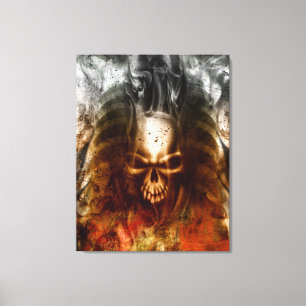 Schwelende Schädel eingewickelte Leinwand-Kunst Leinwanddruck