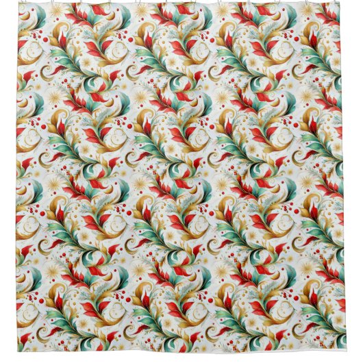 Schwelende Weihnachten Duschvorhang (Vorderseite)