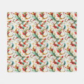 Schwelende Weihnachten Fleecedecke (Vorderseite (Horizontal))