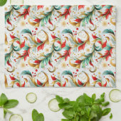 Schwelende Weihnachten Geschirrtuch (Gefaltet)